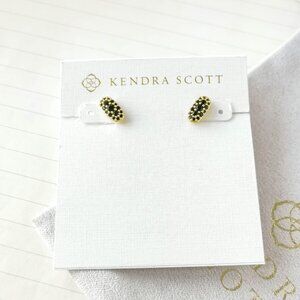 Kendra Scott jewelry - Grayson Gold Black Spinel Crystal Stud Earrings